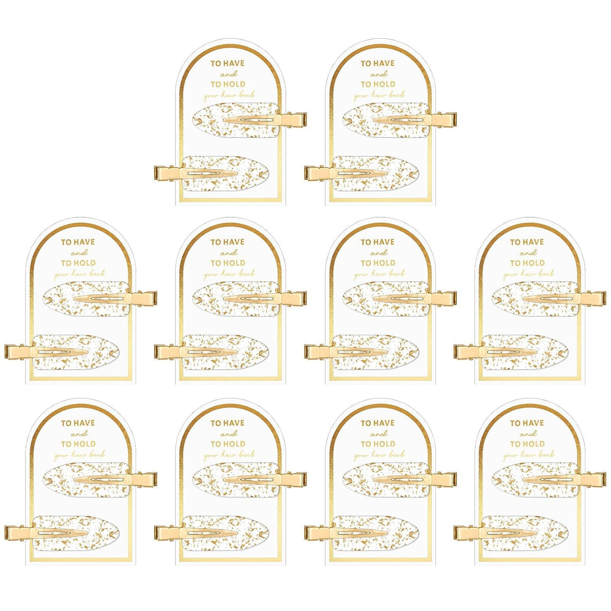 Psyqtsuary 20 Pcs No Crease Hair Clips - Gold, Modern, Glitter, Formal, Unisex - 20 Count (Pack of 20) - Wedding, Birthday, Christmas - Plastic, Rectangular, Normal Hair Type
