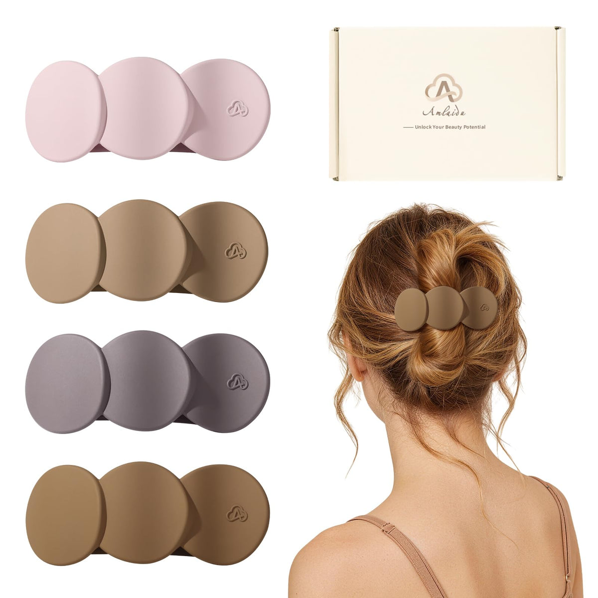 Medium Flat Hair Clips for Women, Claw Clips for Thick Thin Hair