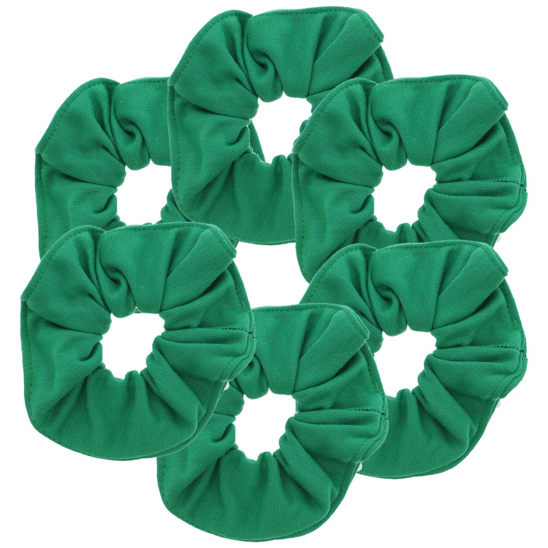 Motique Accessories Large Scrunchies for Women, Pack of 6, Black