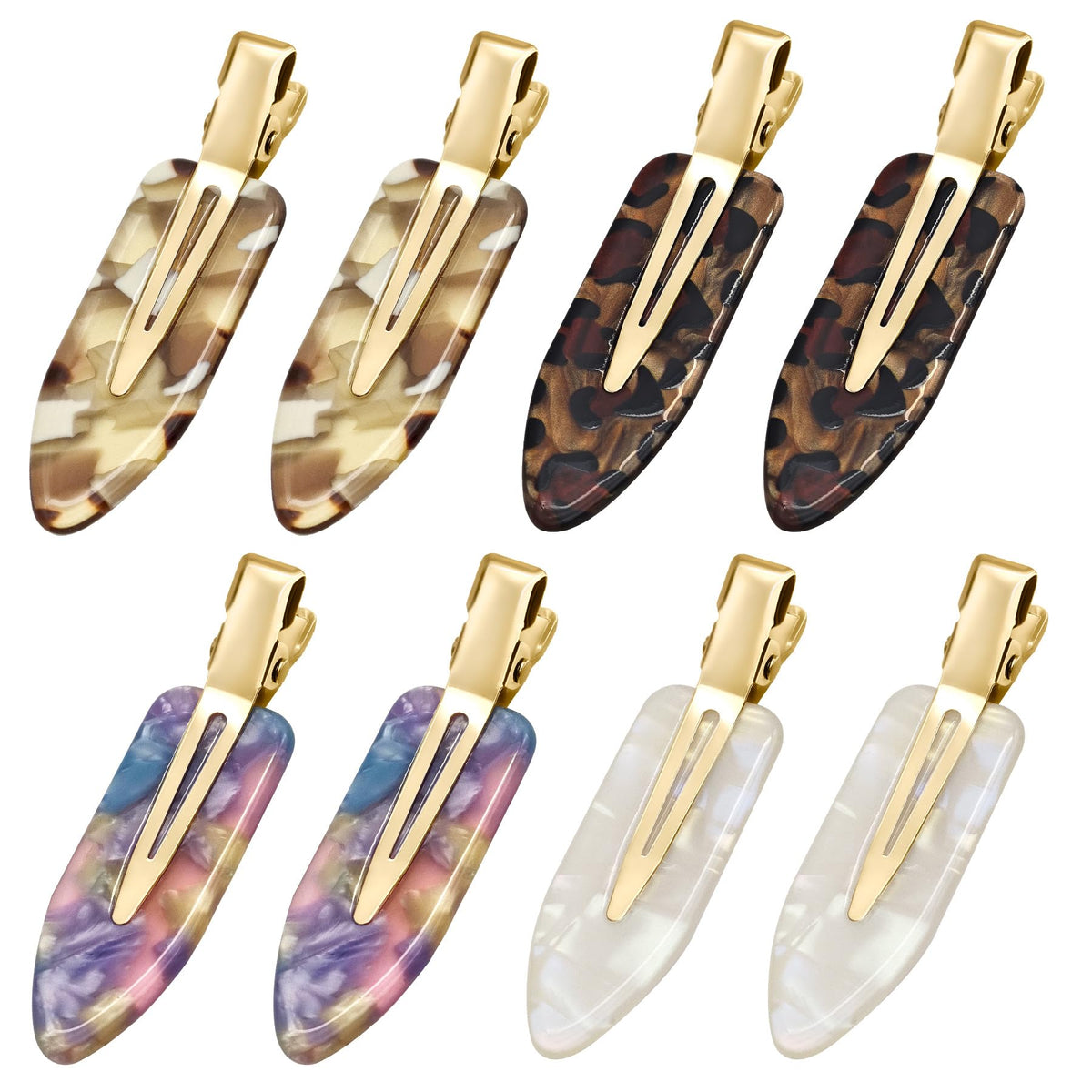 YIERSO 8 Pcs No Bend Hair Clips No Crease Makeup Duckbill Clip for Women
