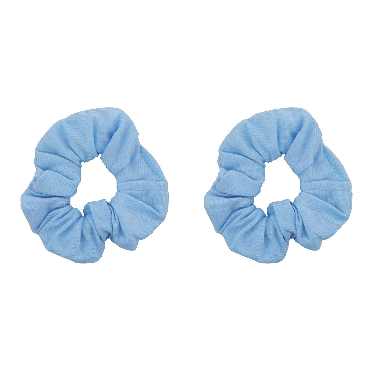 Motique Accessories Solid Scrunchies for Women, Set of 2, Navy Blue