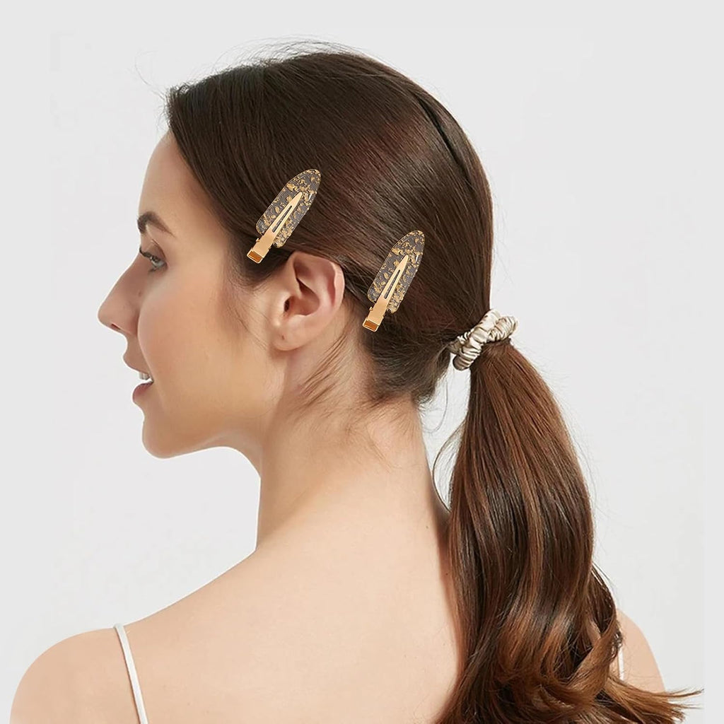 20 Pcs No Crease Hair Clips, Gold, Modern, Glitter, Formal