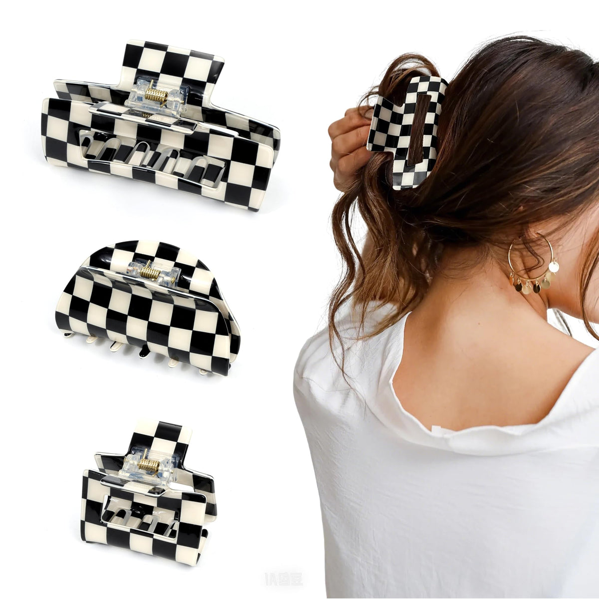 5Pcs Hair Claw Clips Medium Hair Clips for Thick/Thin Hair Strong Hold Non-slip Hair Jaw Clamp Styling Hair Accessories for Women and Girls