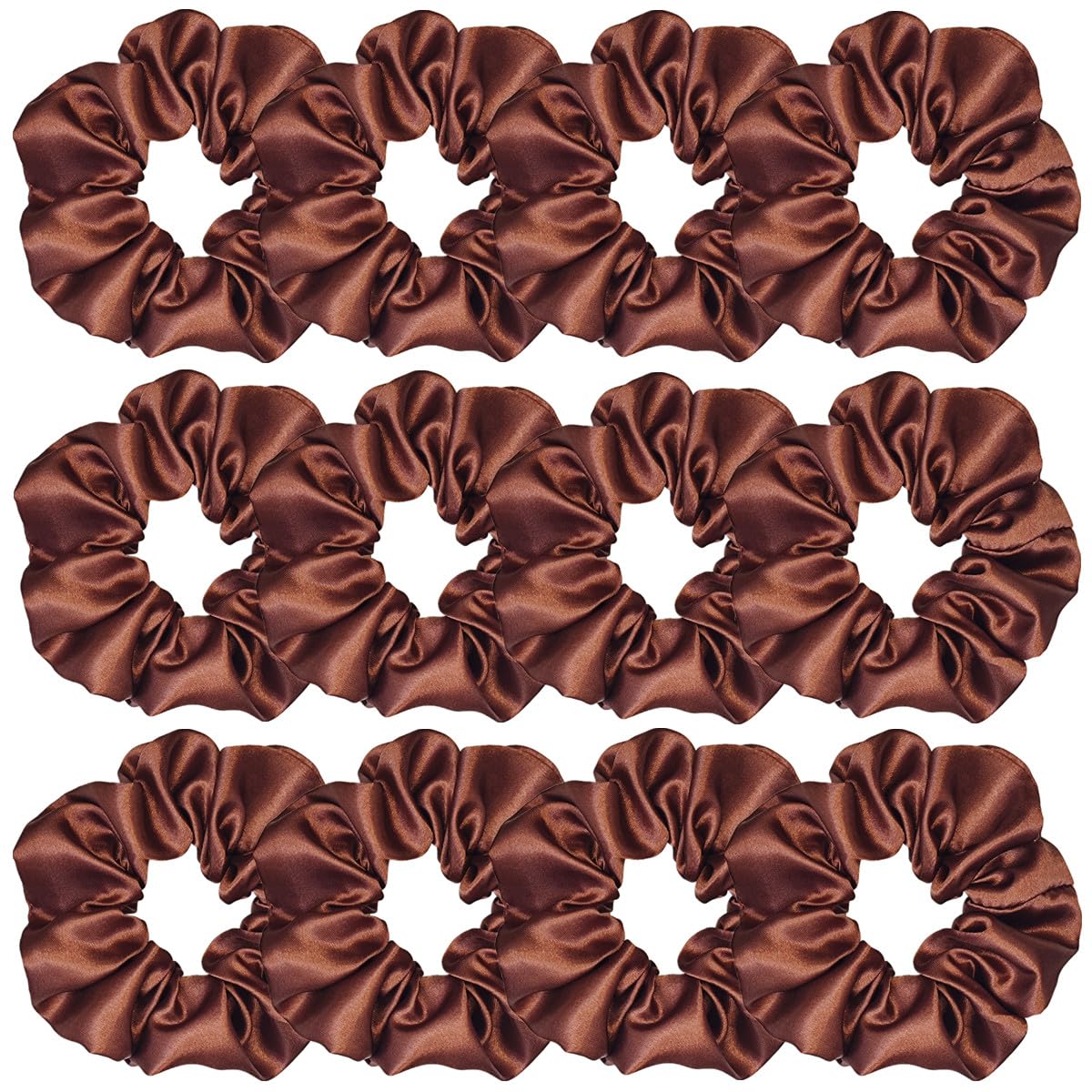 12 Pcs Satin Silk Scrunchies Soft Hair Ties Fashion Hair Bands Hair Bow Ropes Elastic Bracelets Ponytail Holders Hair Accessories for Women Girls (4.5 Inch, Assorted Multi-color)