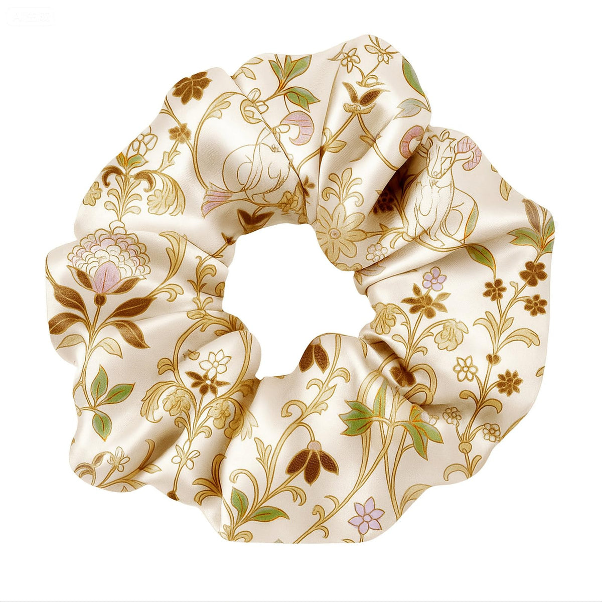 LilySilk Silk Hair Scrunchy, 100% Mulberry Silk Ponytail Holder, Frizz & Breakage Prevention, No Damage, Dark Green, 1 Count