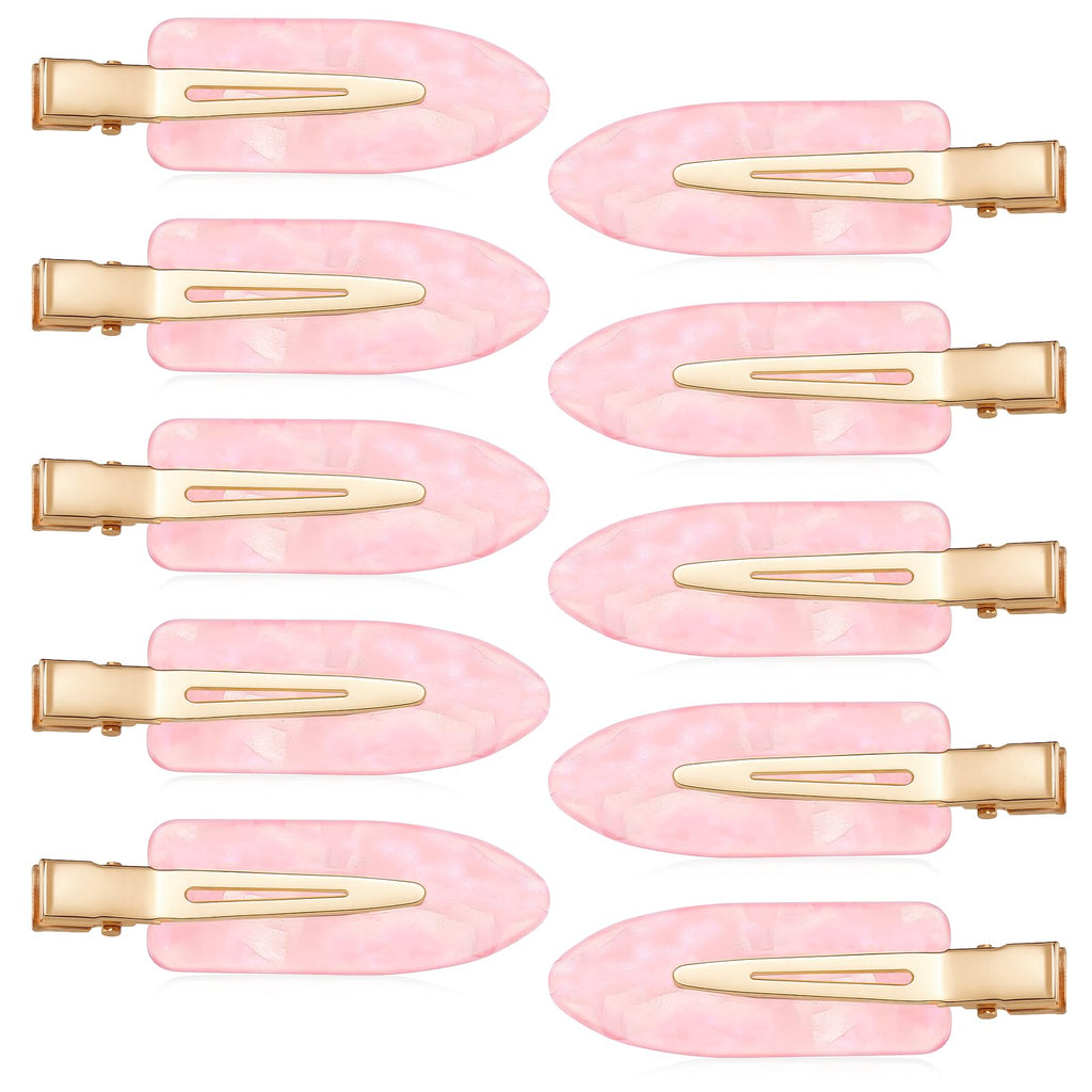 10 Pcs No Crease Hair Pins Flat Hair Makeup Clips Cute No Bend Accessories Small Duck Barrettes for Women Teen Girls Thin Fine Curly Styling Sectioning (White)
