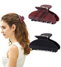 2Pcs Small Medium Hair Claw Clips for Women Tortoise Shell Claw Hair Clips for Thin Fine Medium Thick Hair