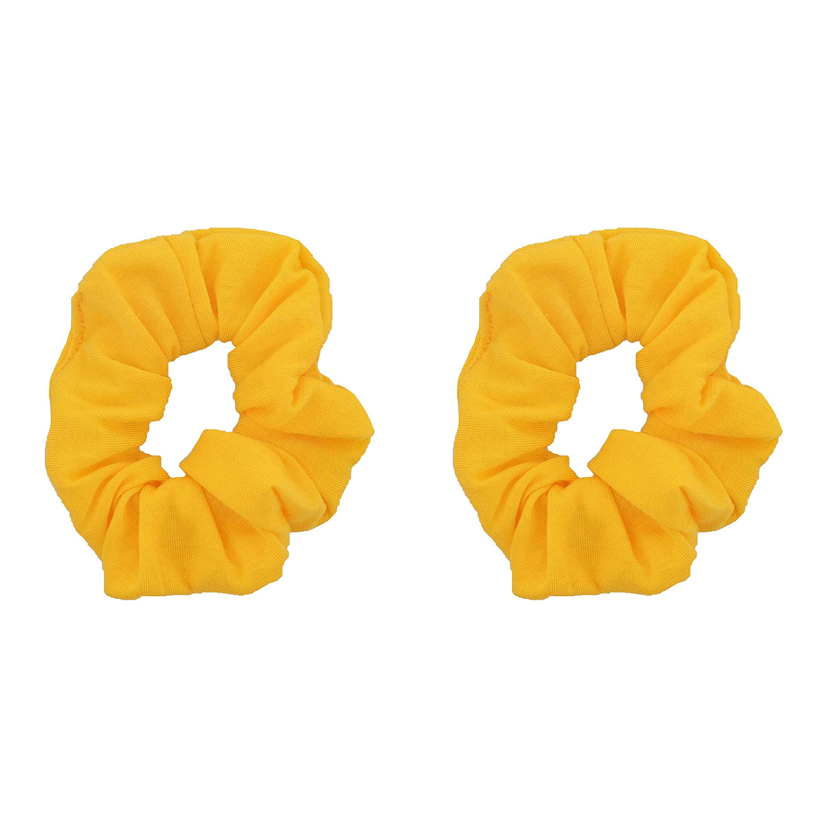 Motique Accessories Solid Scrunchies for Women, Set of 2, Navy Blue