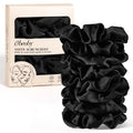 Satin Hair Scrunchies for Women, 8 Pack Satin Hair Ties for Thin Hair