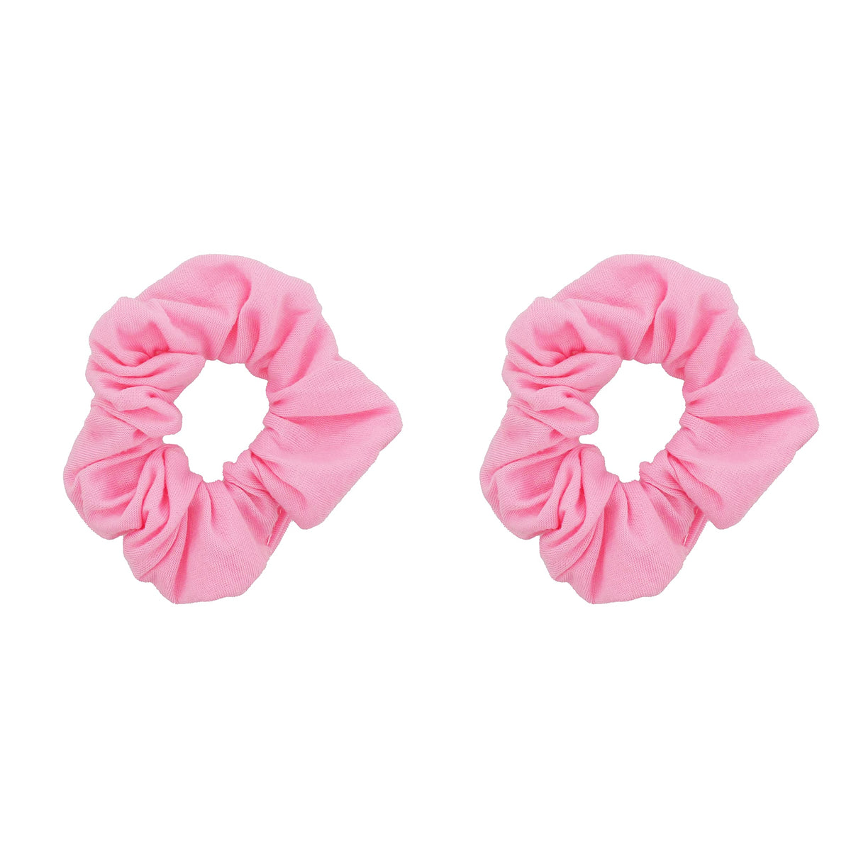 Motique Accessories Solid Scrunchies for Women, Set of 2, Navy Blue