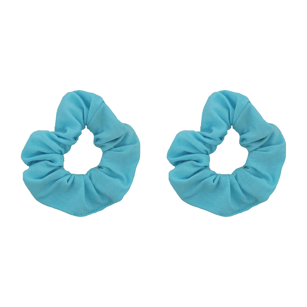 Motique Accessories Solid Scrunchies for Women, Set of 2, Navy Blue