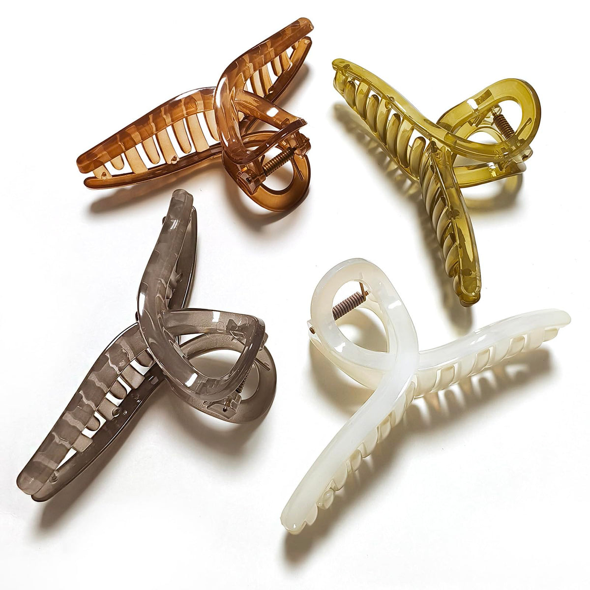 4.3 Inch Hair Claw Clips Large No Slip Big Matte Jaw Butterfly Clip for Thin Fine Thick Hair Women, 4 Pack