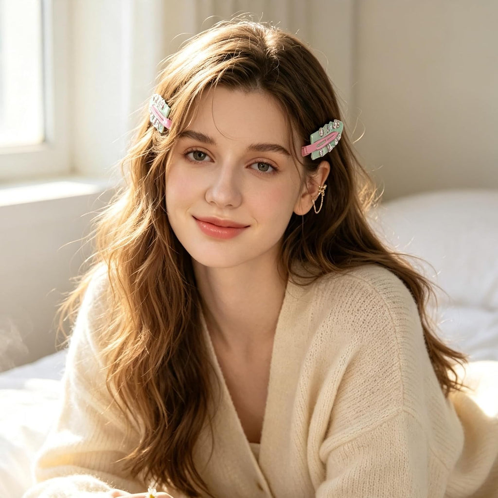 2 PCS No Crease Hair Clips for Women Makeup Hair Clips