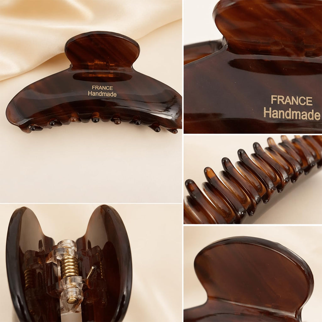 Caramel Tortoise Large Hair Claw Clips for Thick Hair Strong Hold Acrylic