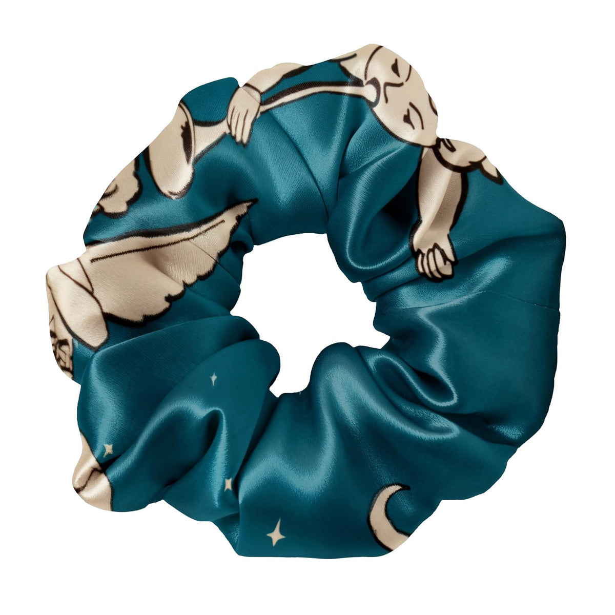 LilySilk Silk Hair Scrunchy, 100% Mulberry Silk Ponytail Holder, Frizz & Breakage Prevention, No Damage, Dark Green, 1 Count