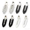 Polka Dot Hair Clips Classic Retro Alligator Accessories for Women Black White Red No Bend Creaseless Hair Styling Makeup Face Washing Workout Bangs