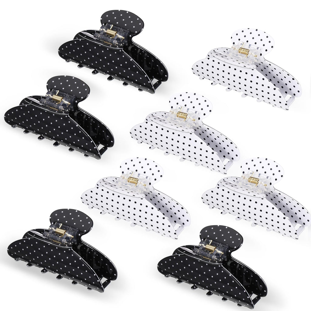8 Pcs Large Acrylic Hair Claw Clips,Ink Painting,Dusk Color