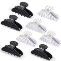 8 Pcs Large Acrylic Hair Claw Clips,Ink Painting,Dusk Color