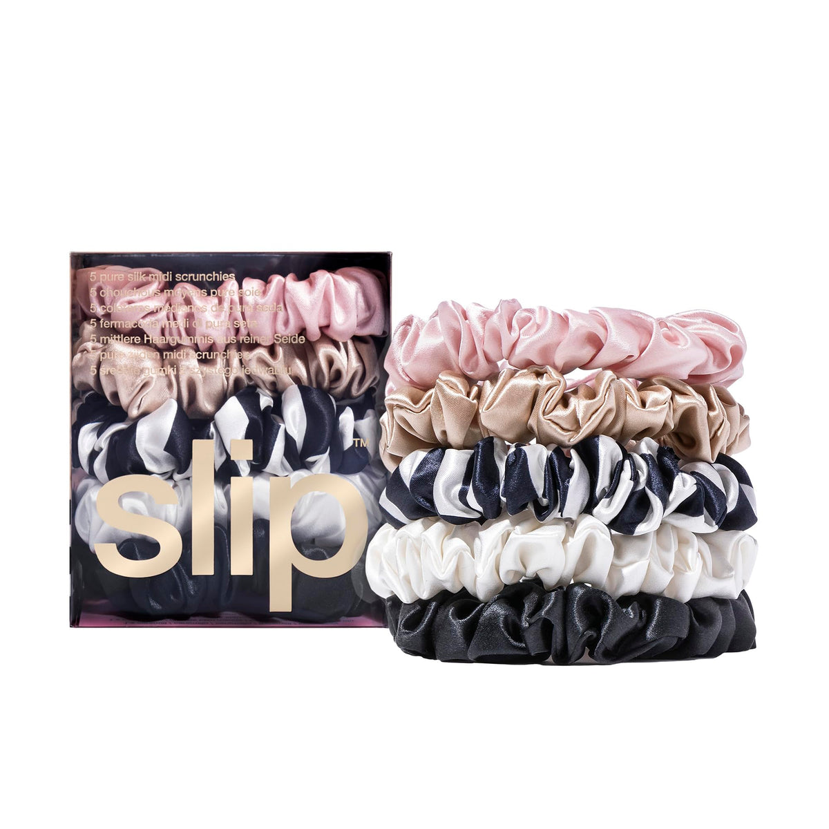 Slip Silk Assorted Scrunchies, Set of 3 | Blonde | Made with slipsilk™
