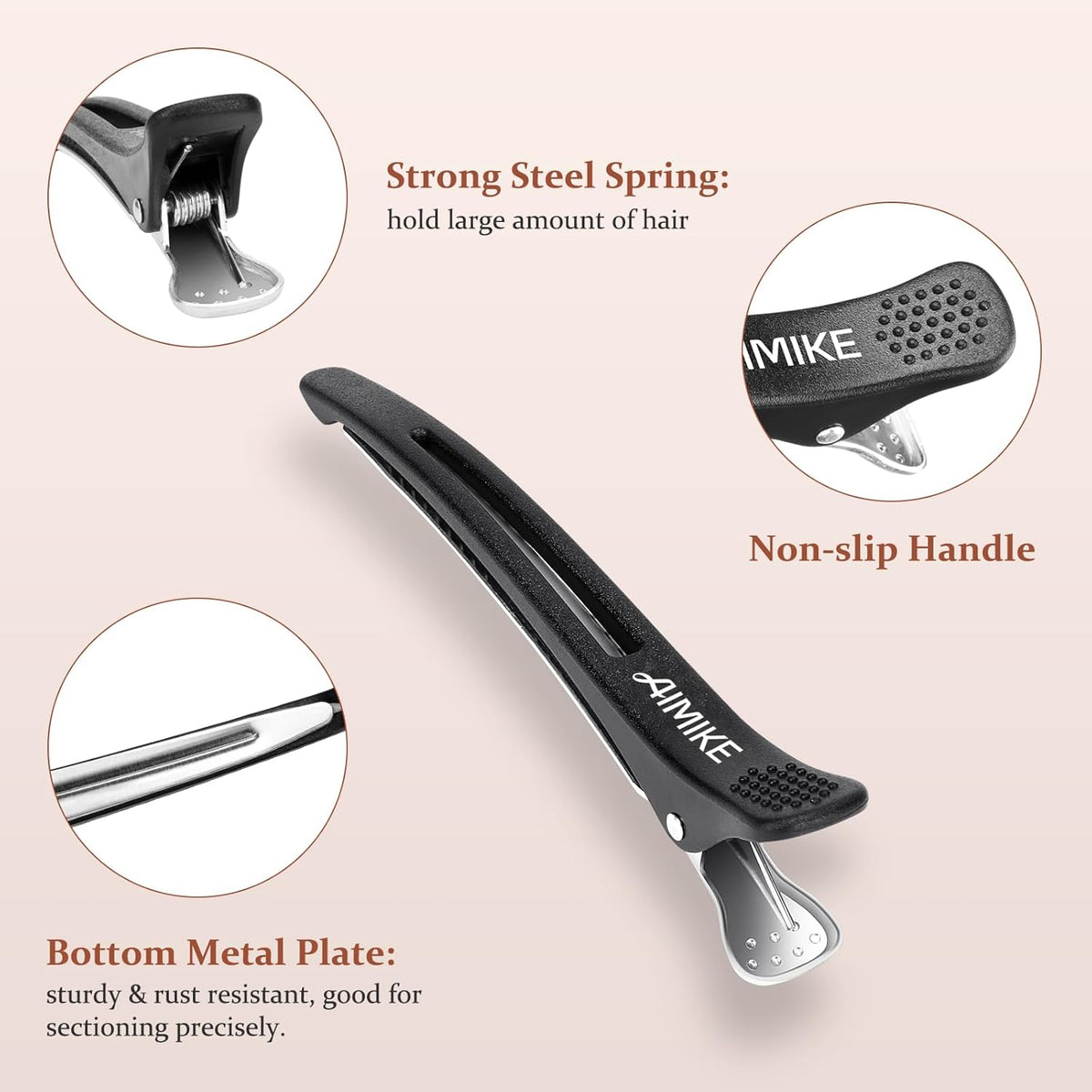 AIMIKE Hair Clips for Styling Sectioning, Barbers & Home Hair Cutting Clips