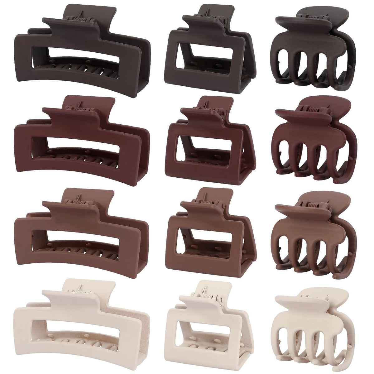 SMKSL 12 Pcs Hair Claw Clips for Women & Girls 3 Styles Hair Accessories