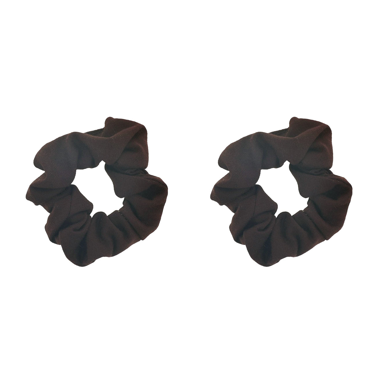 Motique Accessories Solid Scrunchies for Women, Set of 2, Navy Blue