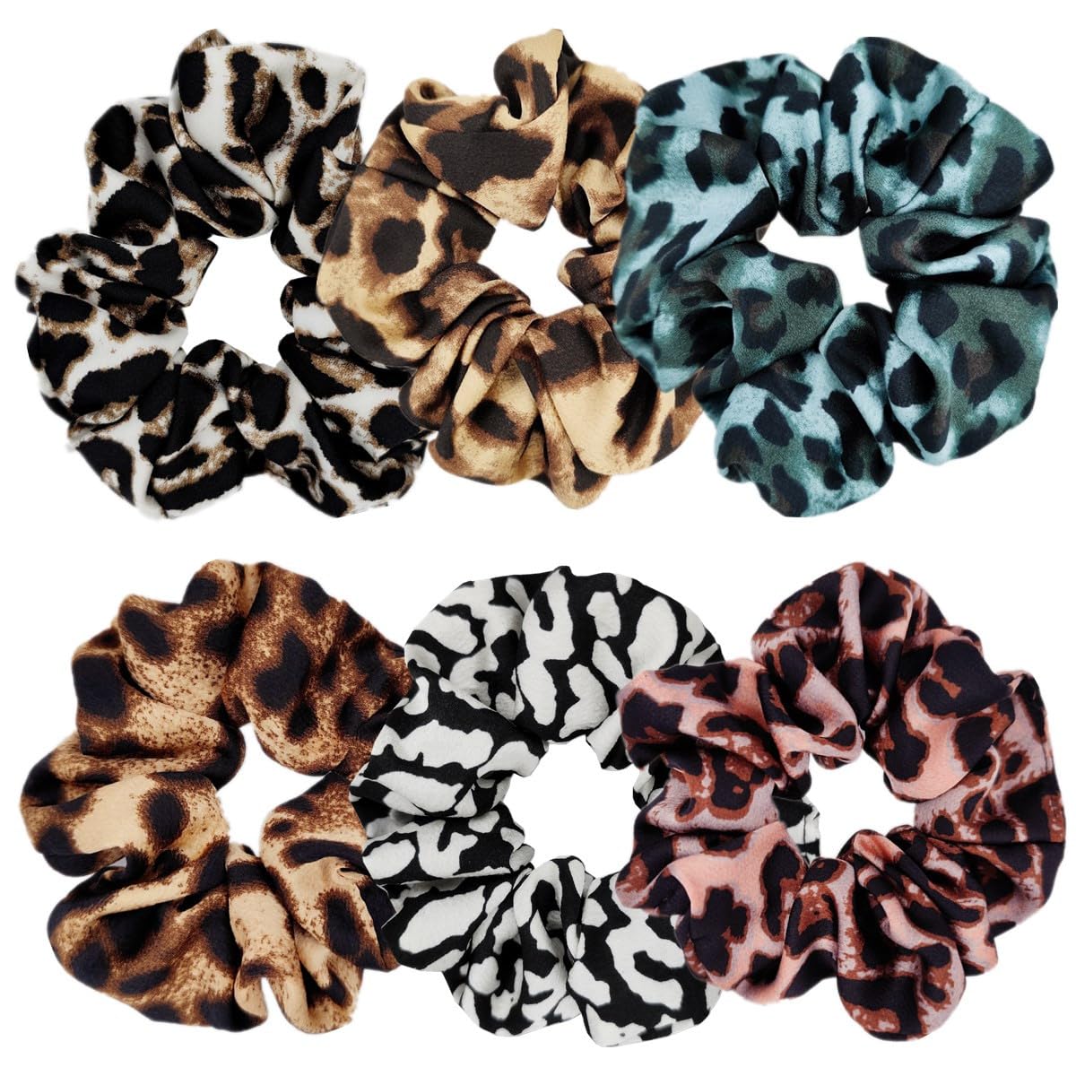 Sufermoe 6 Pcs Satin Silk Hair Scrunchies, 6 Classic Colors, Soft Hair Ties, Fashion Hair Bands, Hair Bow Ropes, Hair Elastic Ponytail Holders for Women and Girls, 4.5 Inch