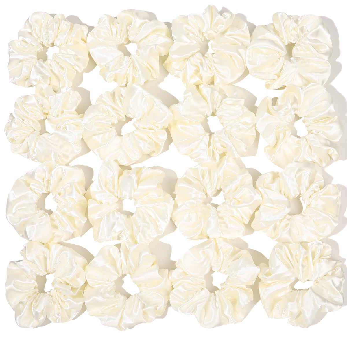 Satin Hair Scrunchies: Cute, Big Pony Tail Holders for Thick, Curly Hair - No Crease, No Damage Hair Ties for Girls and Women
