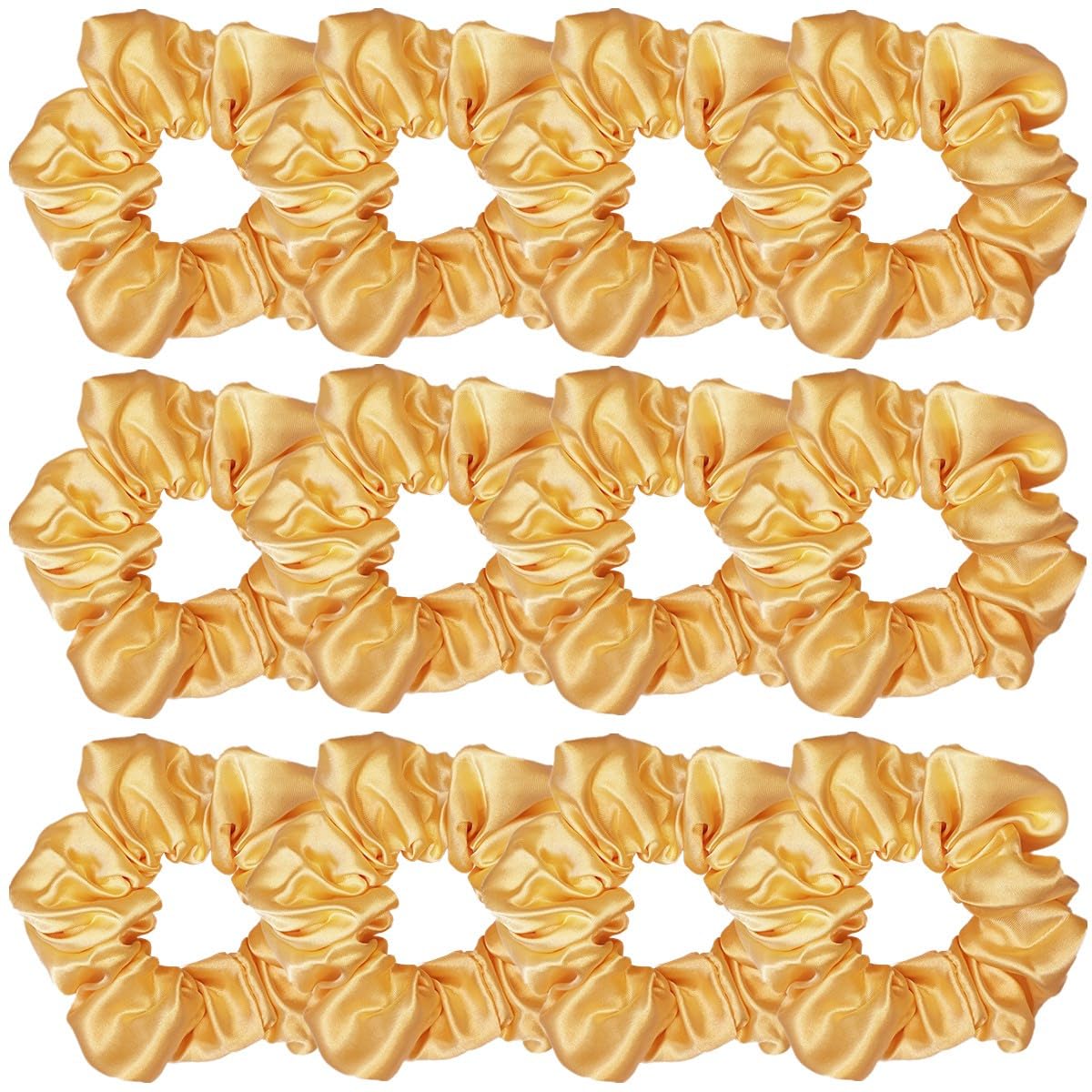 12 Pcs Satin Silk Scrunchies Soft Hair Ties Fashion Hair Bands Hair Bow Ropes Elastic Bracelets Ponytail Holders Hair Accessories for Women Girls (4.5 Inch, Assorted Multi-color)