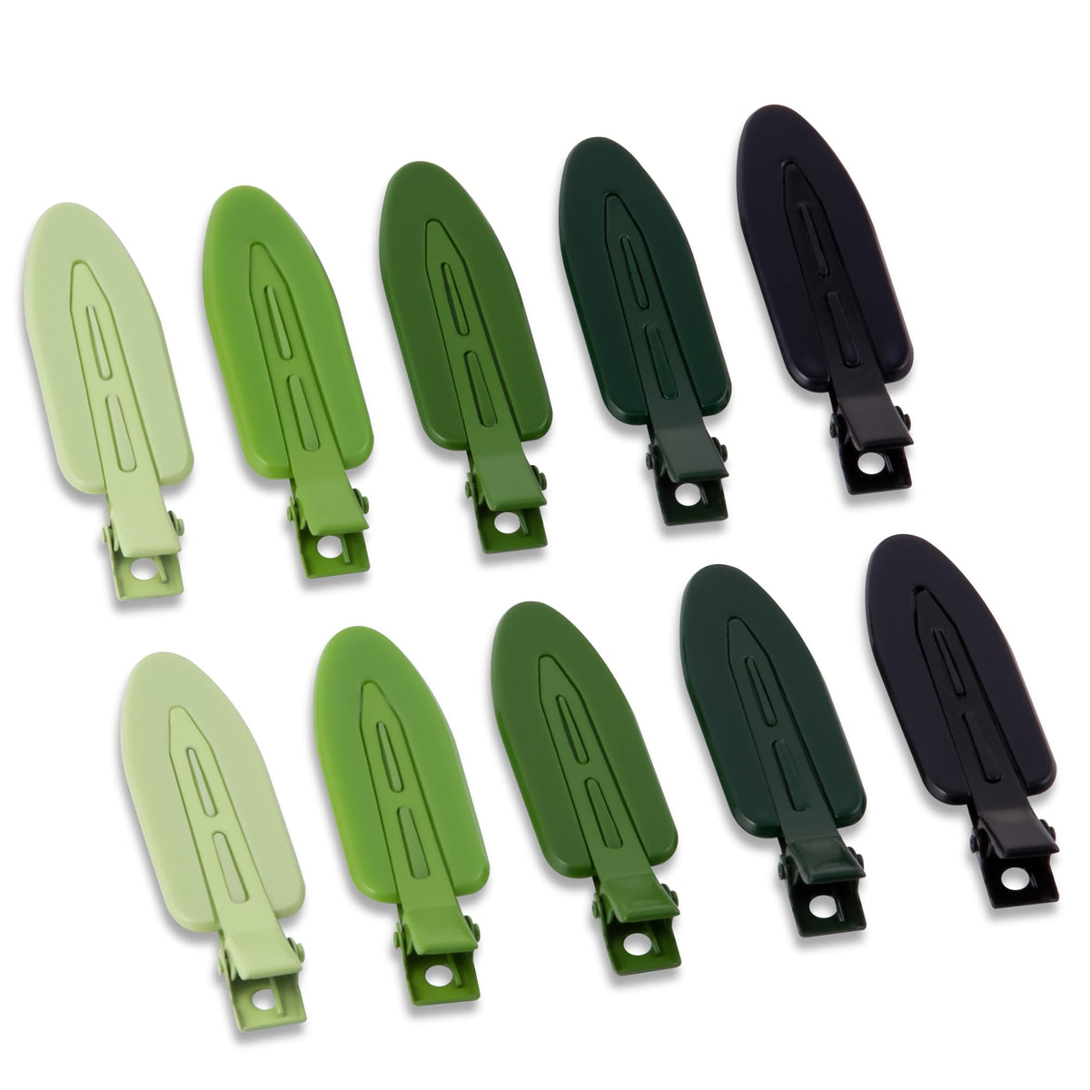 10 Pcs Creaseless No Crease No Bend Flat Hair Clips For Styling Non Slip Makeup Clips For Women Salon Hairstyle,Matte Black Brown Beige