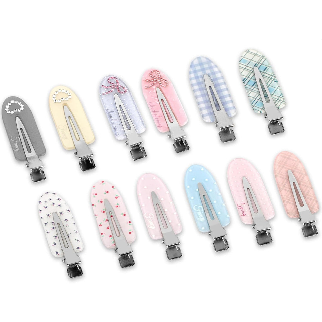 ANBALA 12Pcs Creaseless Hair Clips No Bend Hair Clips for Styling, Bangs