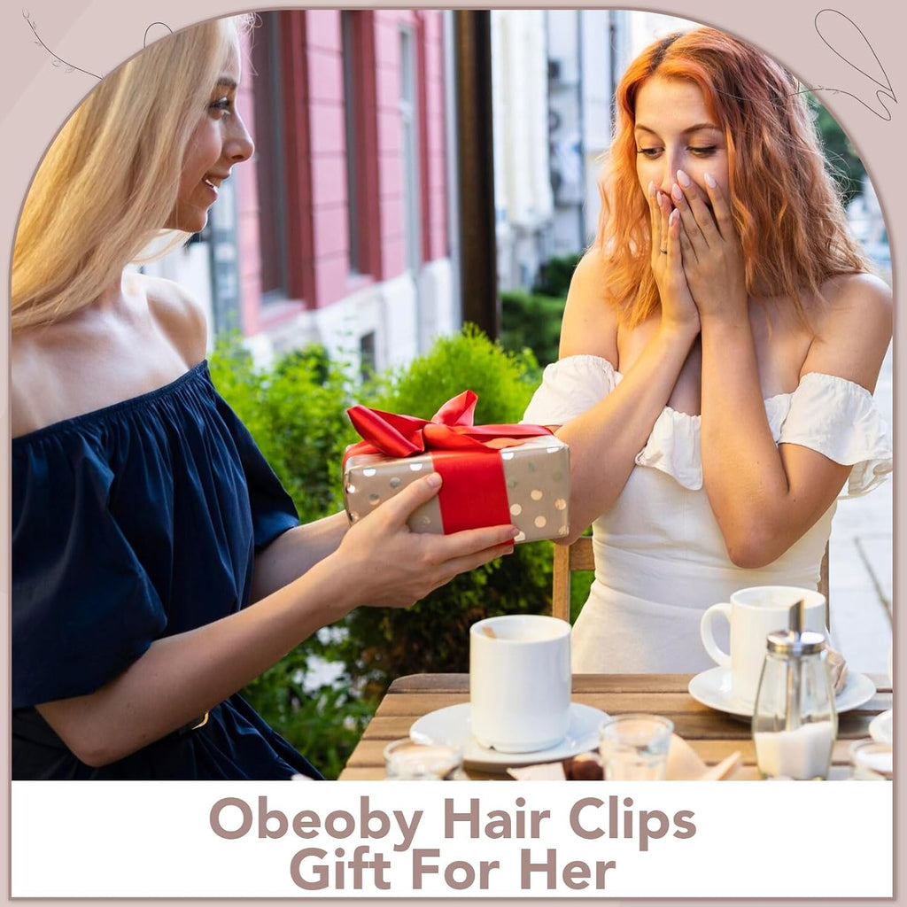 obeoby 12 Pcs No Crease No Bend Hair Clips for Women Girls Makeup Styling