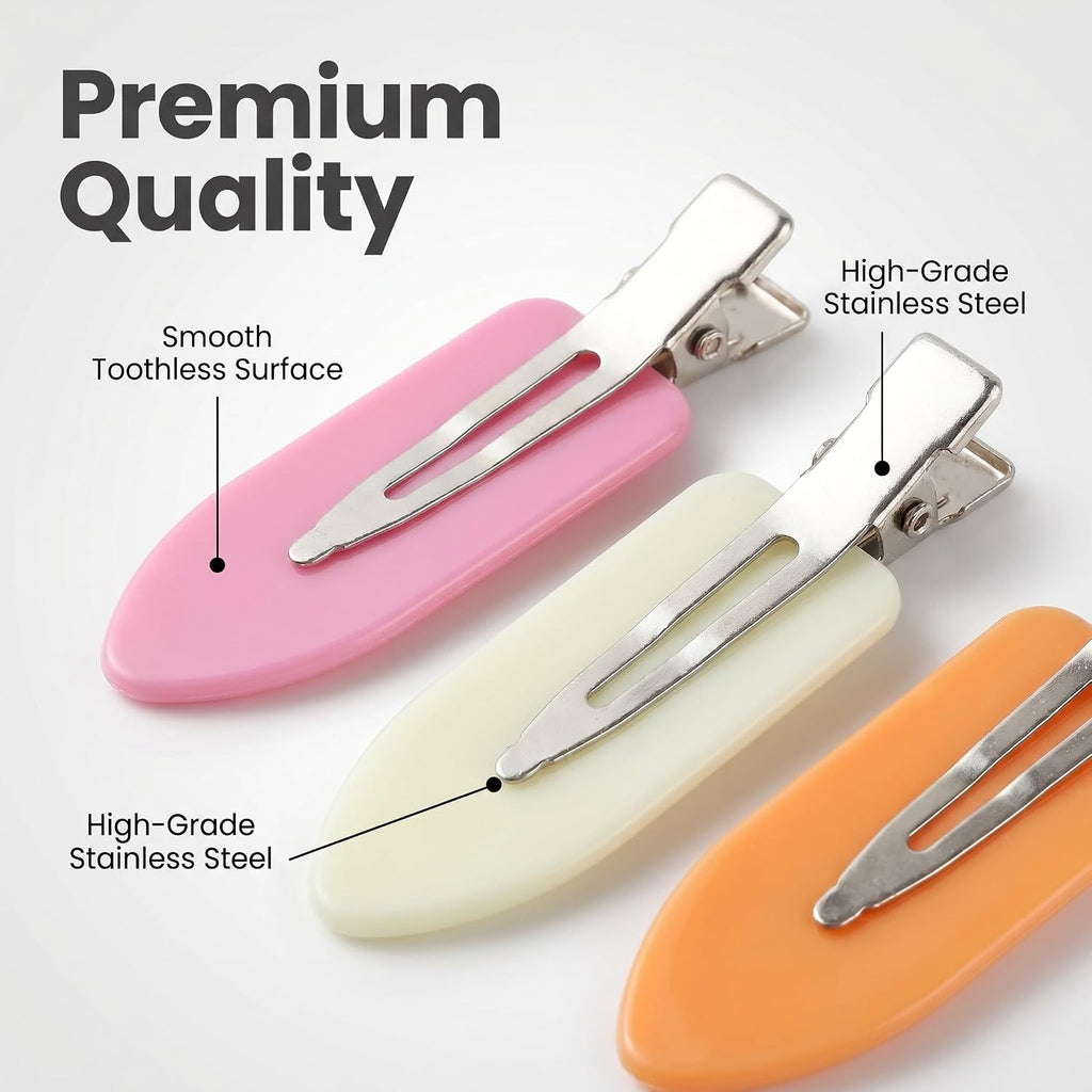 Creaseless Hair Clips for Makeup 40pcs No Crease Hair Clips No Bend Hairclip Styling Pins Non Dent Bang Tool for Makeup Hairpin for Women & Girls (Mutilcolor)
