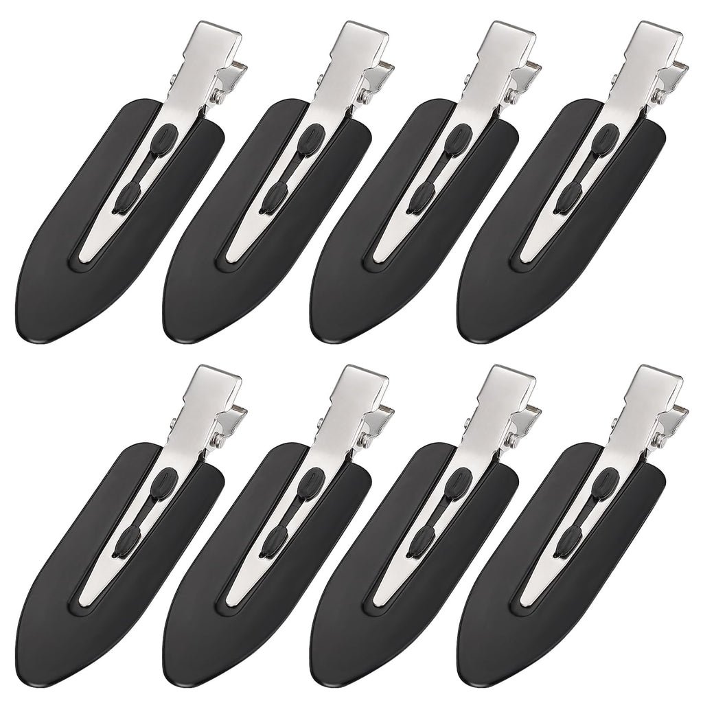 8Pcs Creaseless Hair Clips for Women Styling, 4 Black, 2 White, 2 Pink
