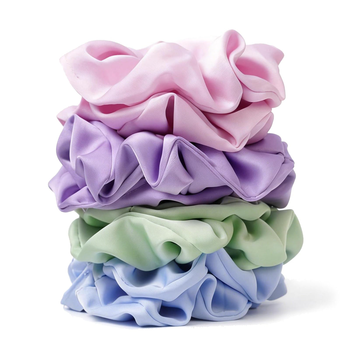 Satin Scrunchies for Women – 8PCS Black Silk Hair Ties – No Crease, Frizz-Free, Gentle Elastic Hair Bands for Thick & Thin Hair, Soft & Stylish Hair Accessories Gifts