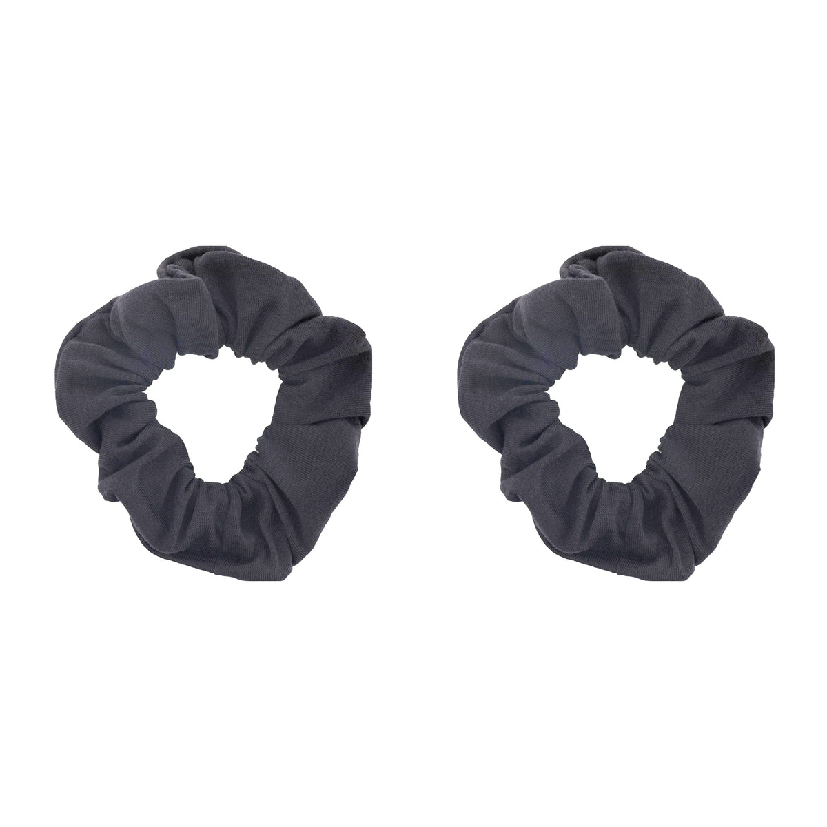 Motique Accessories Solid Scrunchies for Women, Set of 2, Navy Blue