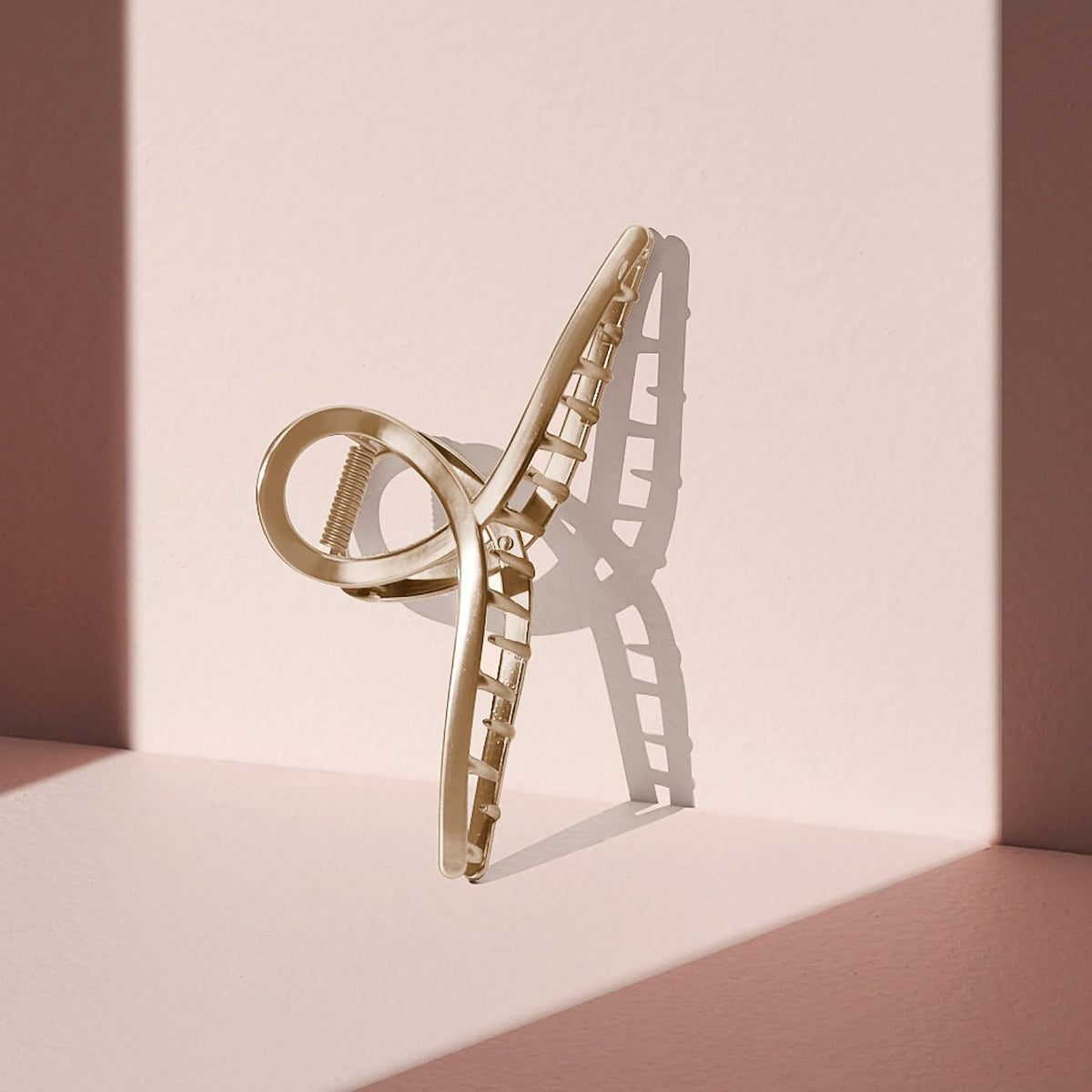 The Hair Edit French Twist Claw Clip, Metal Hair Clip for Women, Soft Gold