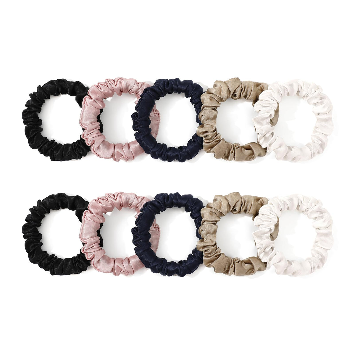 LilySilk Hair Tie, 100% Mulberry Silk Hair Scrunchies for Frizz & Breakage Prevention, Elastic Silk Ponytail Holders, 1Pc, Ivory