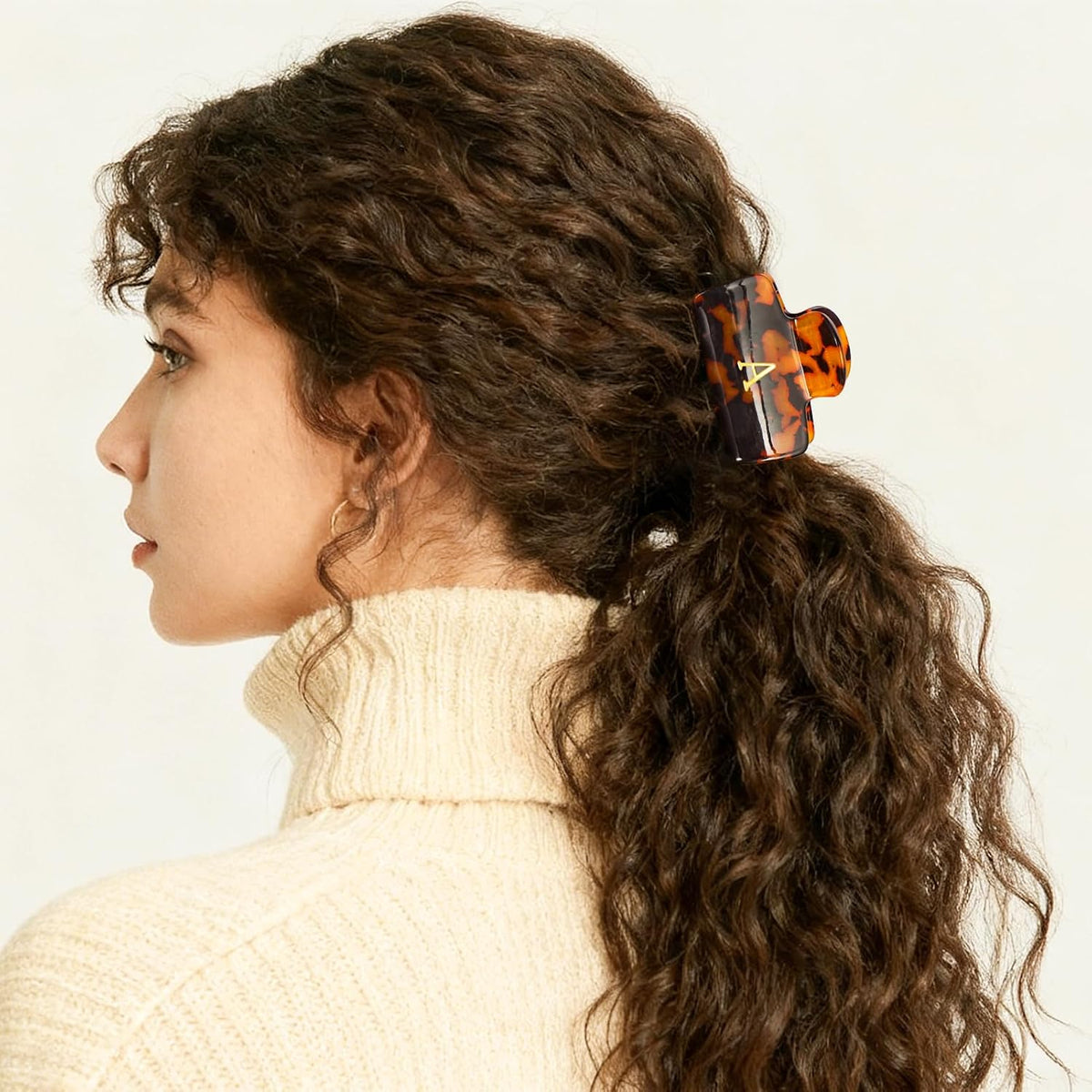 Gifts for Women Teen Girls,Small Initial Hair Clips - Tortoise,A