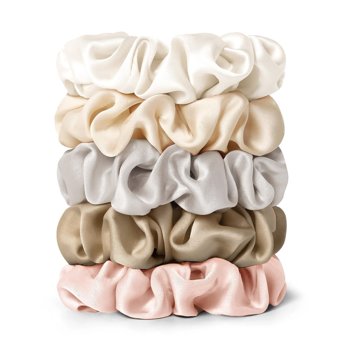 LilySilk Silk Hair Scrunchy, 100% Mulberry Silk Ponytail Holder, Frizz & Breakage Prevention, No Damage, Dark Green, 1 Count