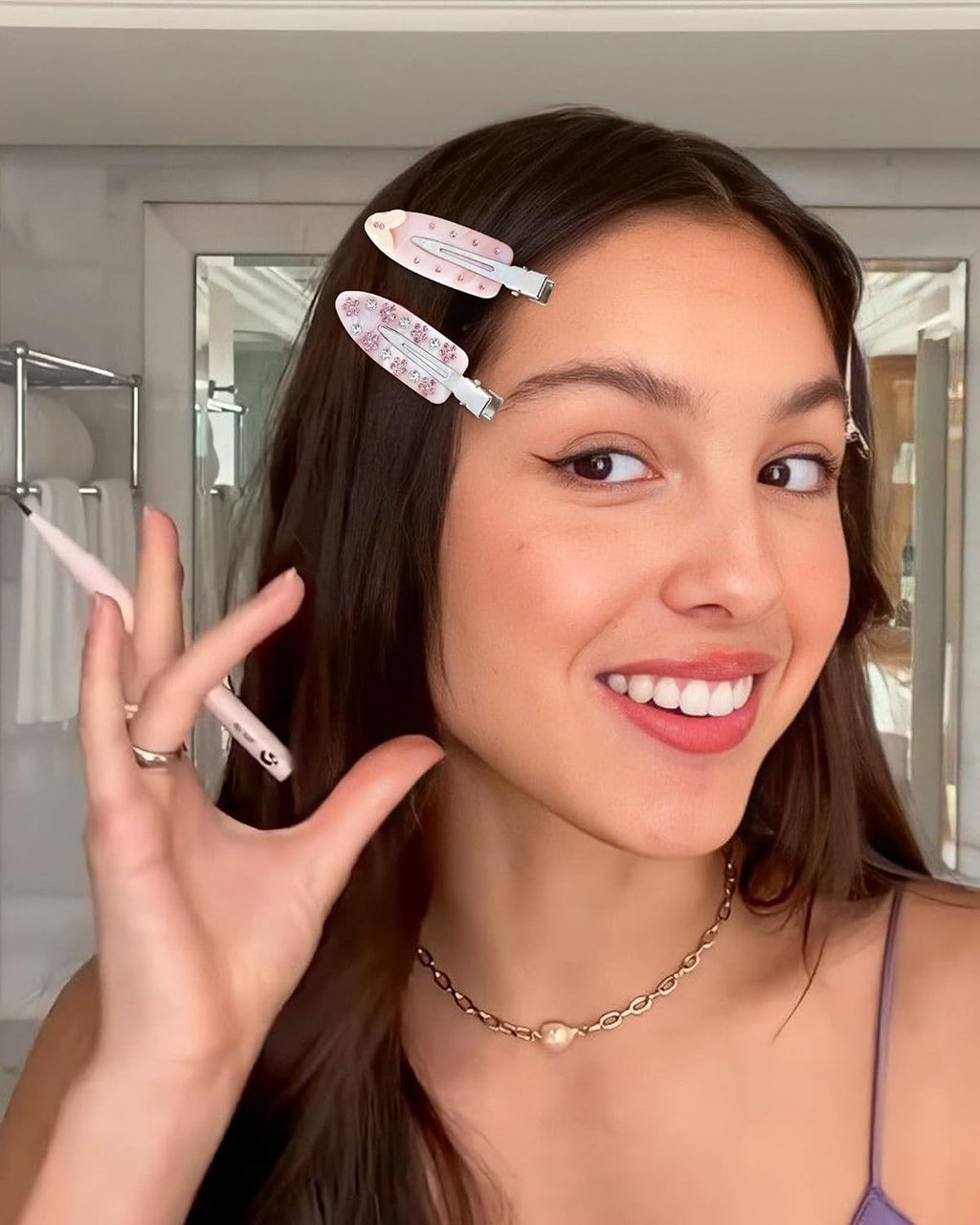 4 Pcs No Crease Hair Clips for Makeup Creaseless Hair Clips for Bangs