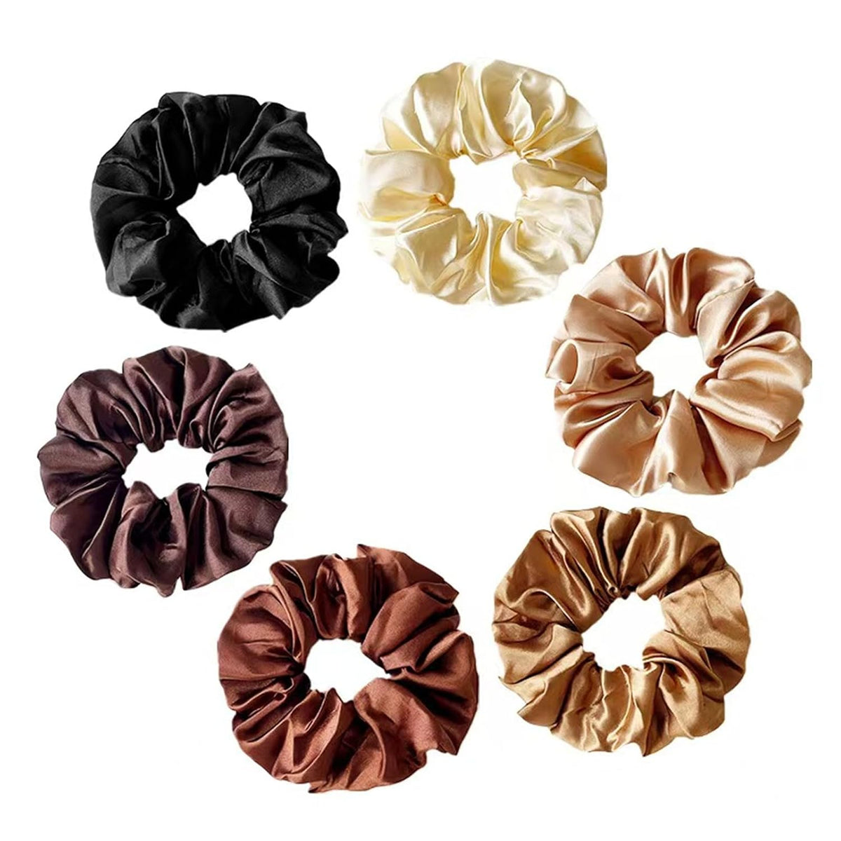 24 Pcs Hair Ties Scrunchies for Women Big Satin Scrunchie for Girls Seamless Elastic Hair Bands Soft Small Hair Tie for Thick Thin Hair Ponytail Holders Accessories