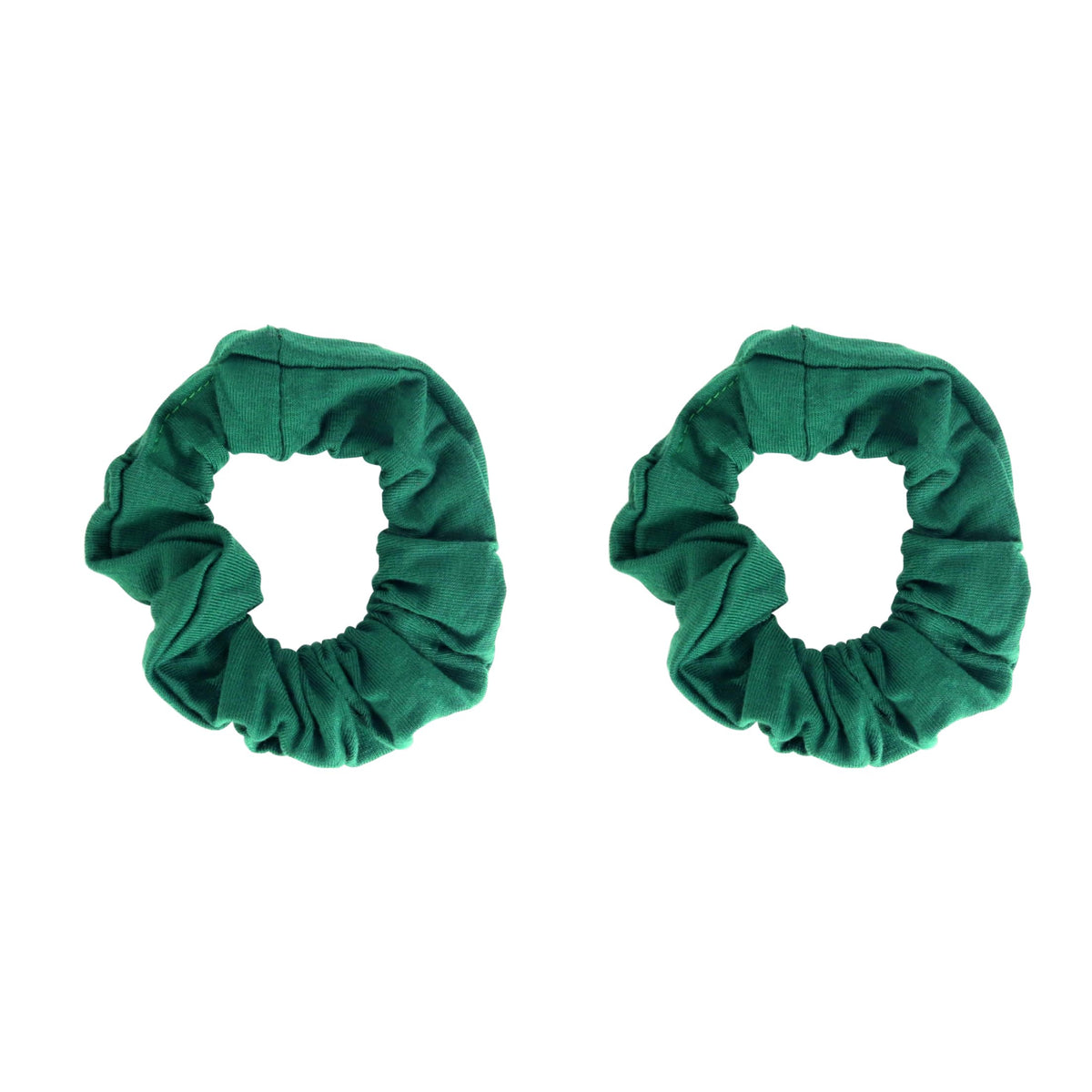 Motique Accessories Solid Scrunchies for Women, Set of 2, Navy Blue