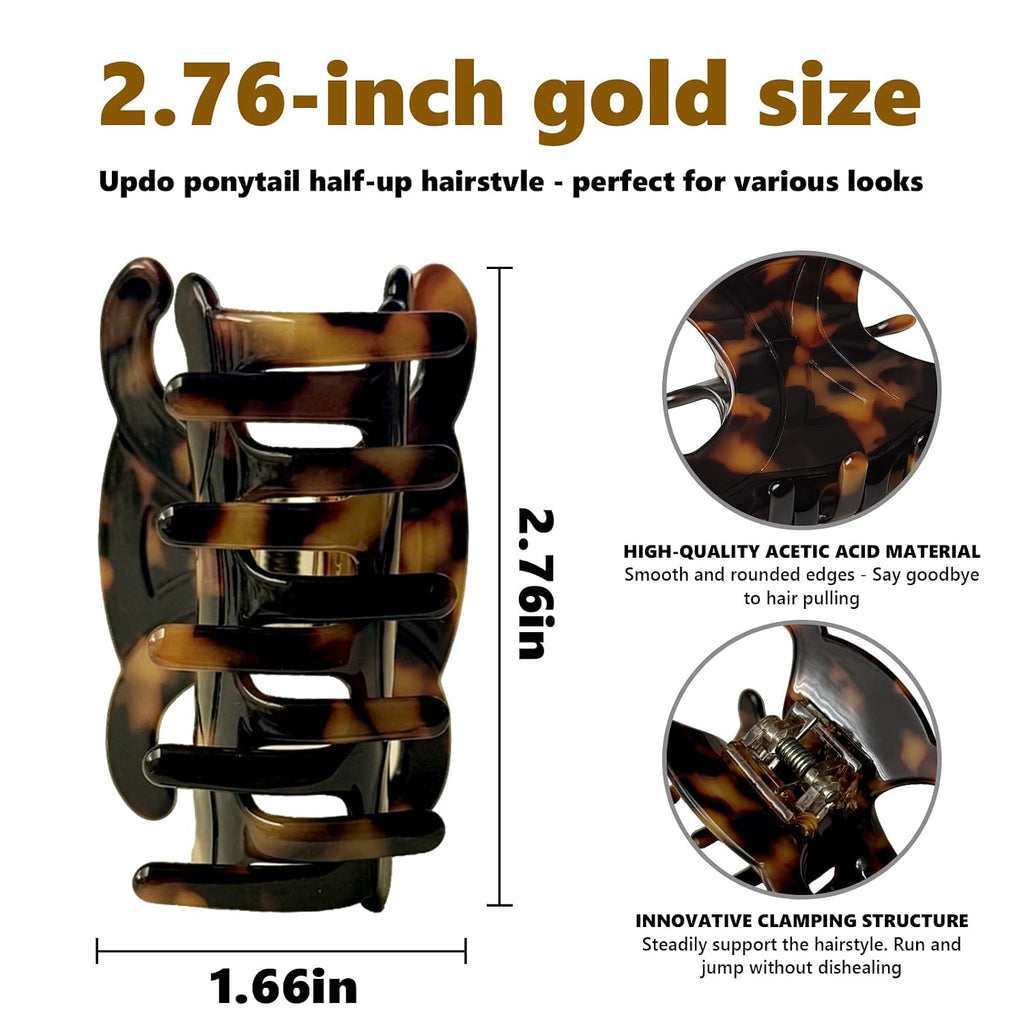Butterfly Hair Clips, 4 Pack Premium Acetate Hair Claw Clips for Women, Medium-Strong Hold for Thick & Thin Hair, Ideal for Updos & Half Up Styles (2.76 x 1.66 in)