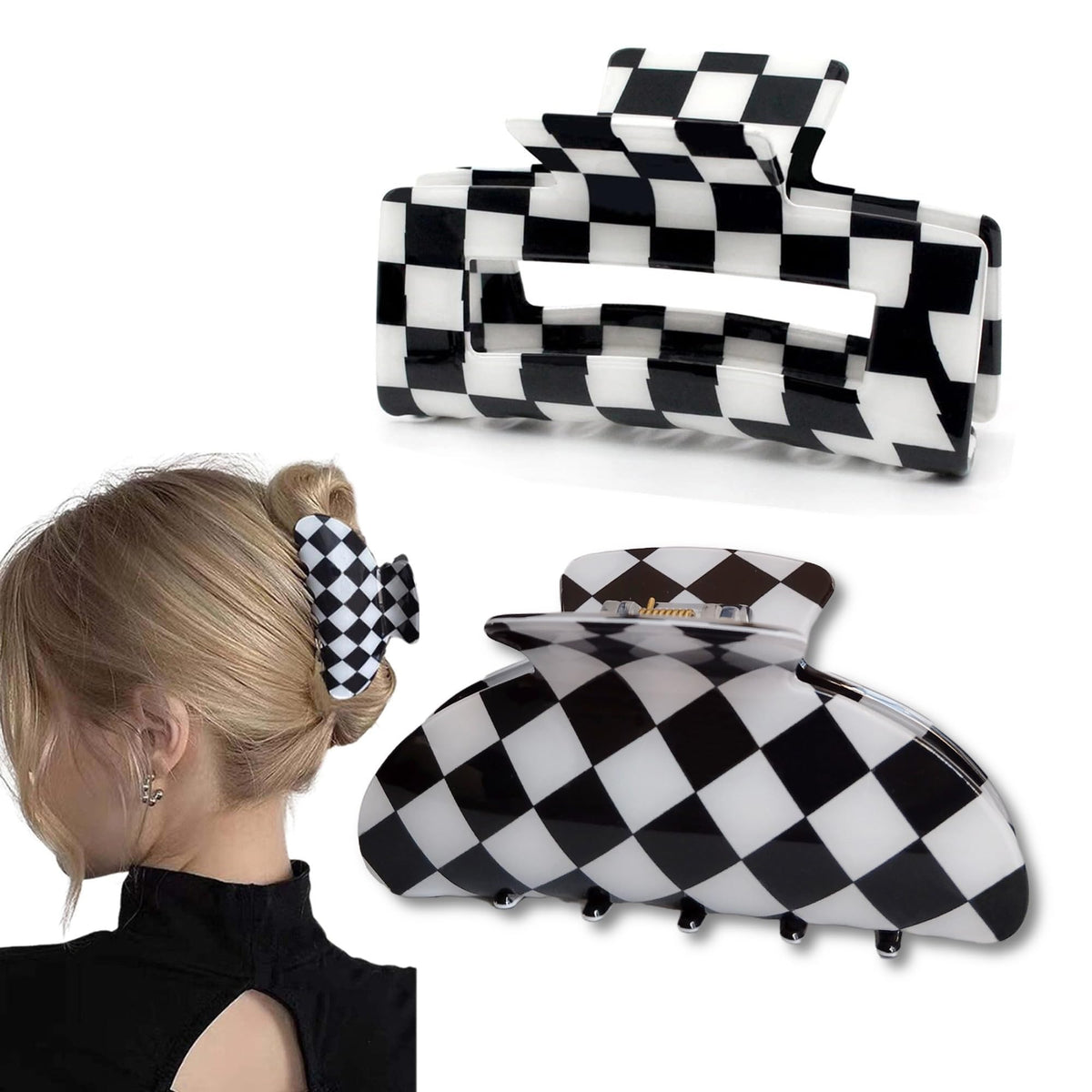 Medium Claw Hair Clips for Women Girls Tortoise Hair Jaw Clips Celluloid Hair Claw Clamps Leopard Print Hair Clasp 3 Pack