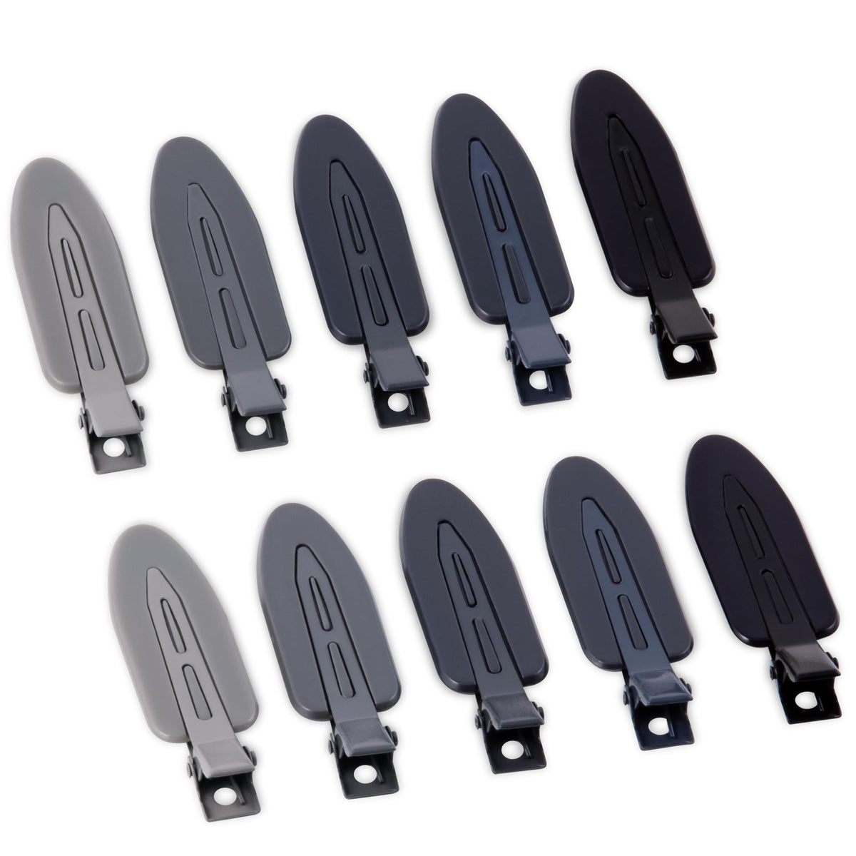 10 Pcs Creaseless No Crease No Bend Flat Hair Clips For Styling Non Slip Makeup Clips For Women Salon Hairstyle,Matte Black Brown Beige