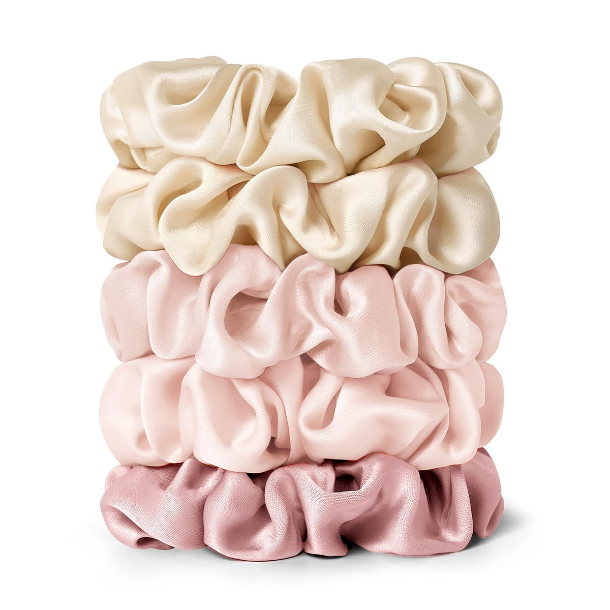 LilySilk Silk Hair Scrunchy, 100% Mulberry Silk Ponytail Holder, Frizz & Breakage Prevention, No Damage, Dark Green, 1 Count