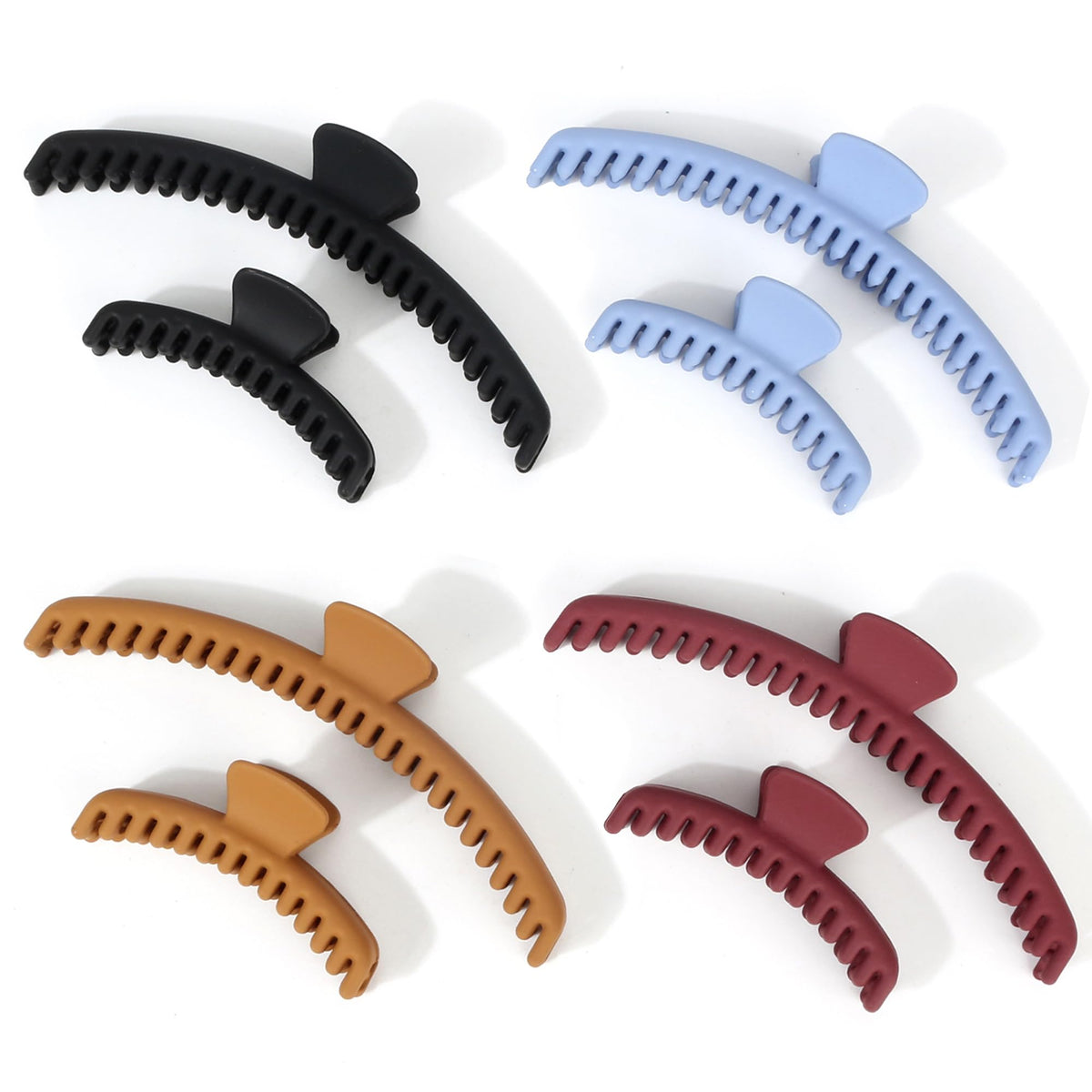 Big Hair Claw Clips - Butterfly Hair Accessories for Women and Girls with Long, Thick Hair - Large 5.1 Jelly Clips, 4 Pcs, Mother's Day Gifts
