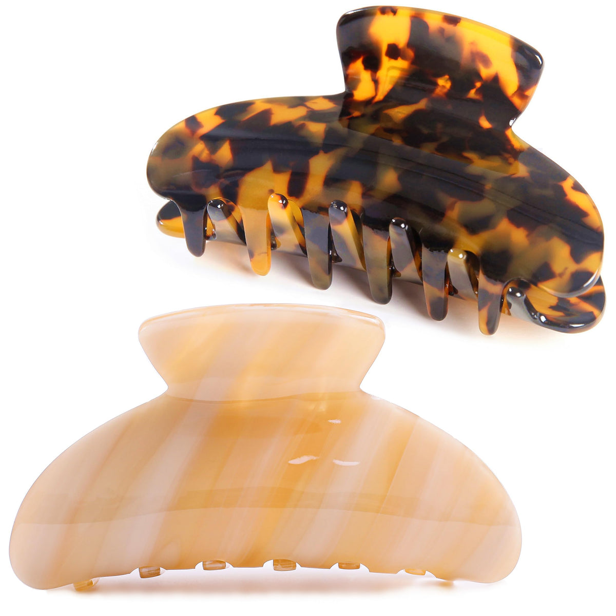 2 Pack Big Hair Claw Clips Tortoise Shell Nonslip Large Claw Clip For Women Celluloid Leopard Print Jaw Clips For Thick Hair