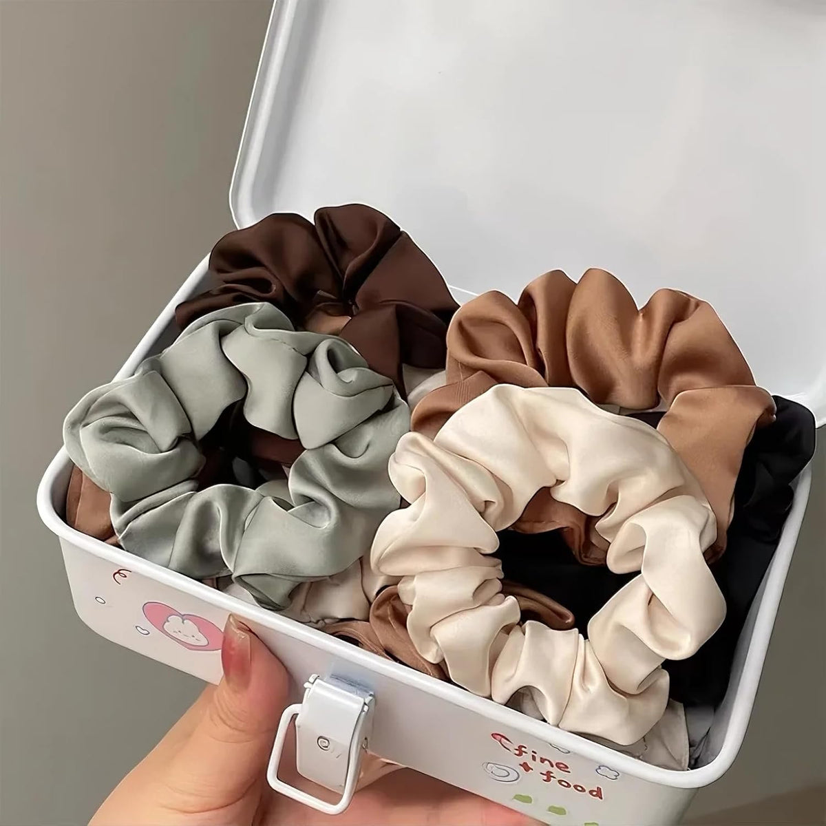 12 Pcs Satin Silk Scrunchies – Soft Hair Ties for Women & Girls, Thick Elastic Ponytail Holders, Hair Bands & Wrist Bracelets, Assorted Colors Scrunchies Hair Ties Silk Satin Scrunchy Hair Accessories